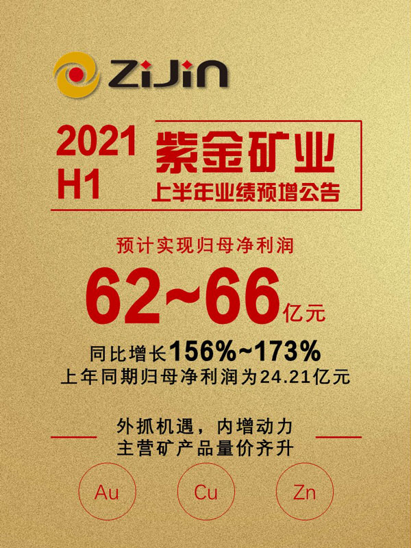 赏金船长矿业上半年预计实现归母净利润62-66亿元 再创历史新高